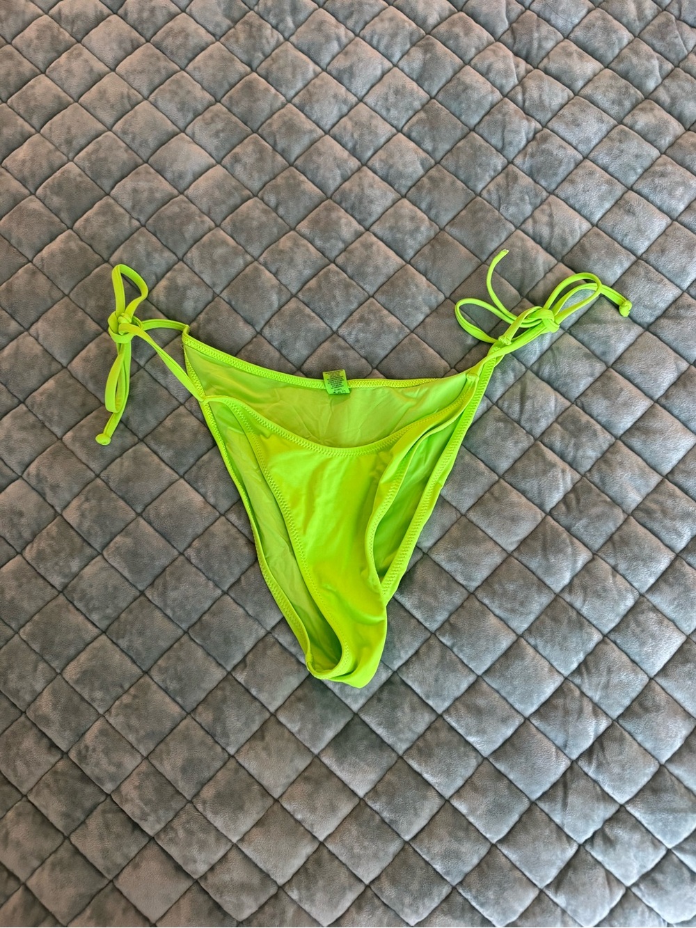 SKIMS Neon Lime Green Tie-Side Bikini Bottom
